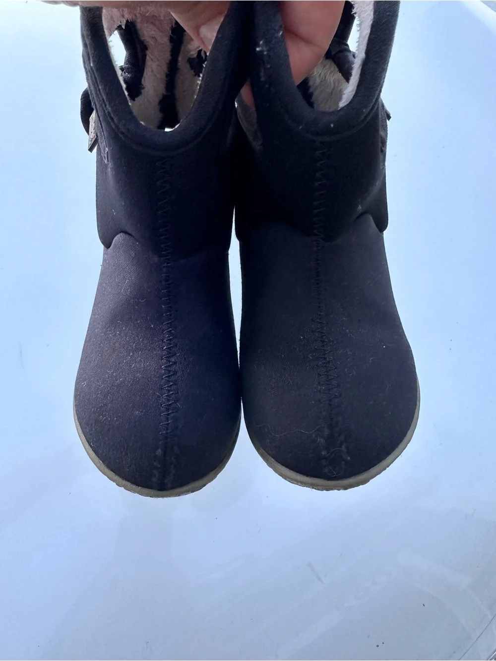 Bogs Black Kids Winter Boots with Plush Lining